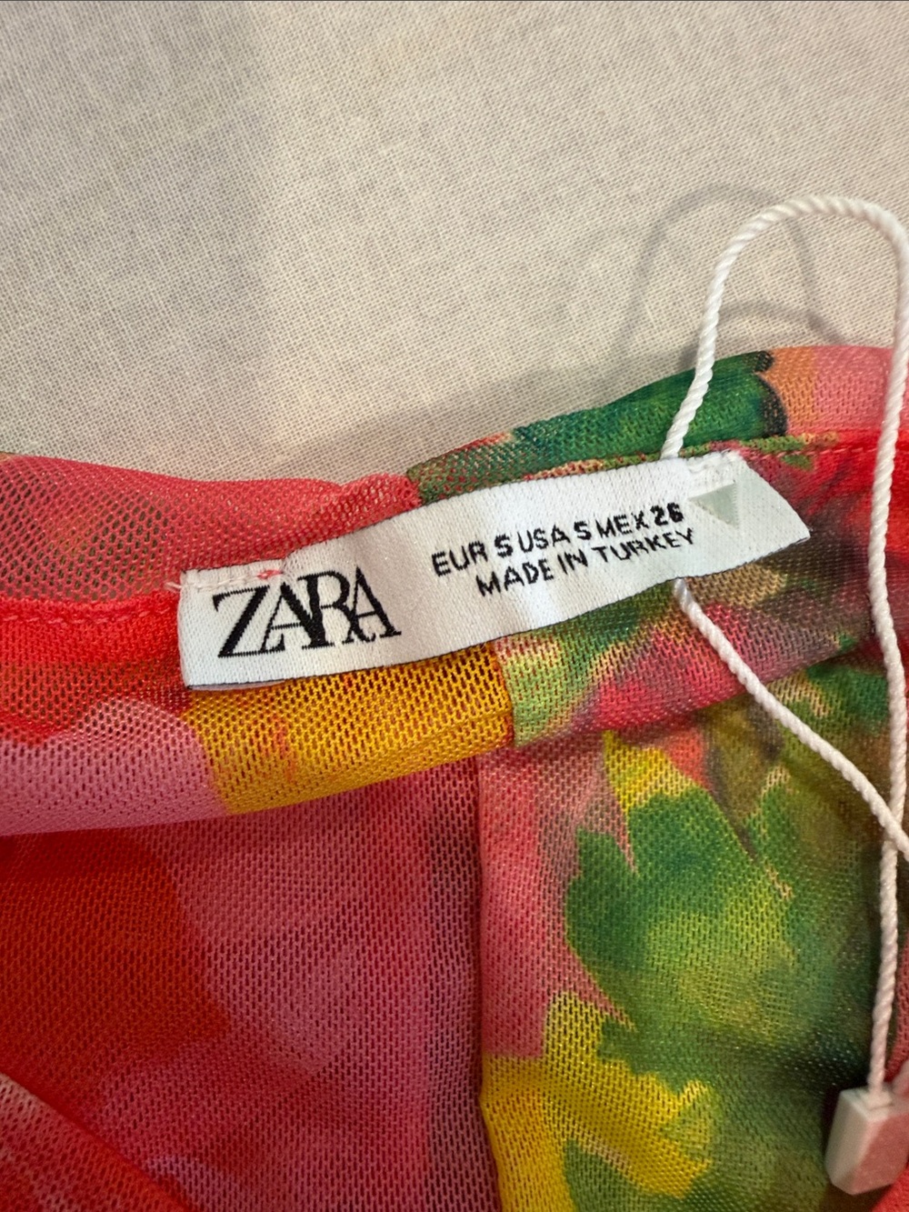 Zara Multicolor Pink Floral Bustier Camisole - Picture 3 of 4